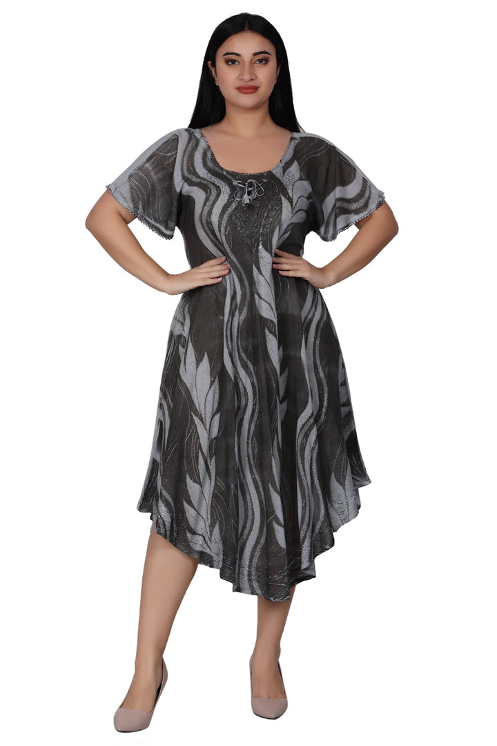 Wavy Tie Dye Dress 482164-SLVD