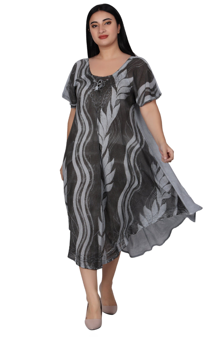 Wavy Tie Dye Dress 482164-SLVD