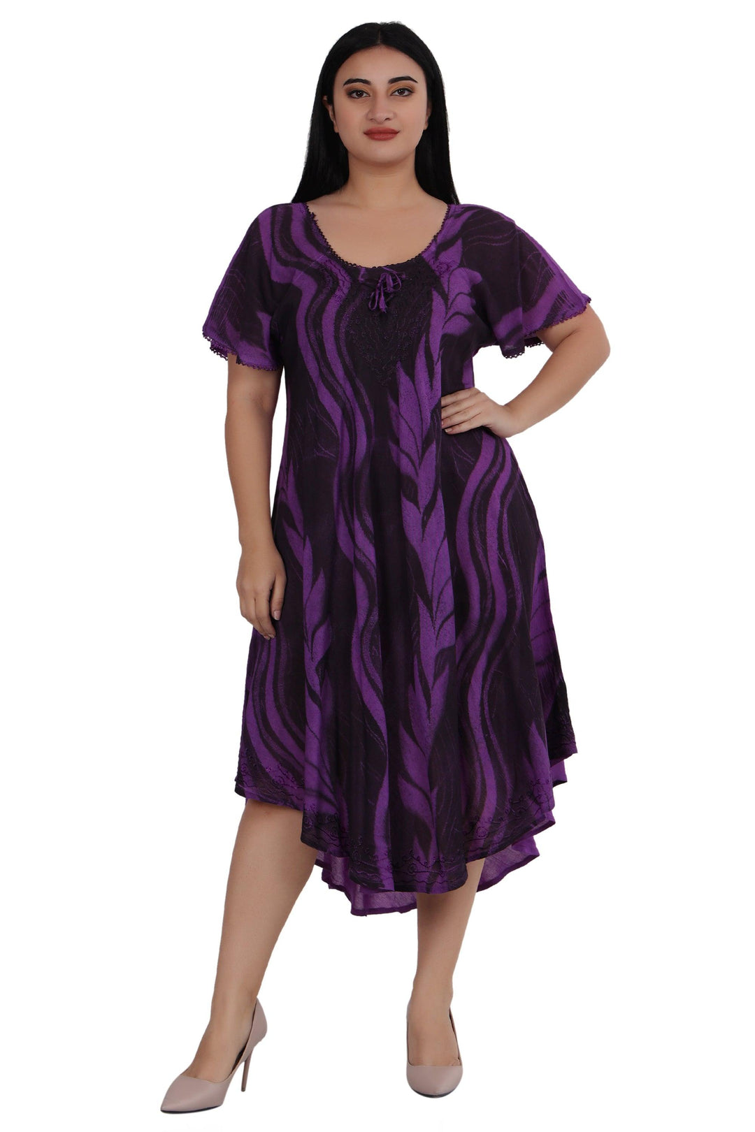 Wavy Tie Dye Dress 482164-SLVD