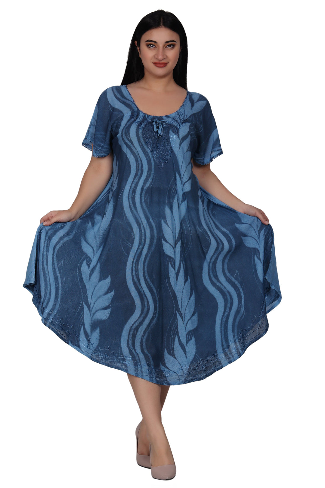 Wavy Tie Dye Dress 482164-SLVD