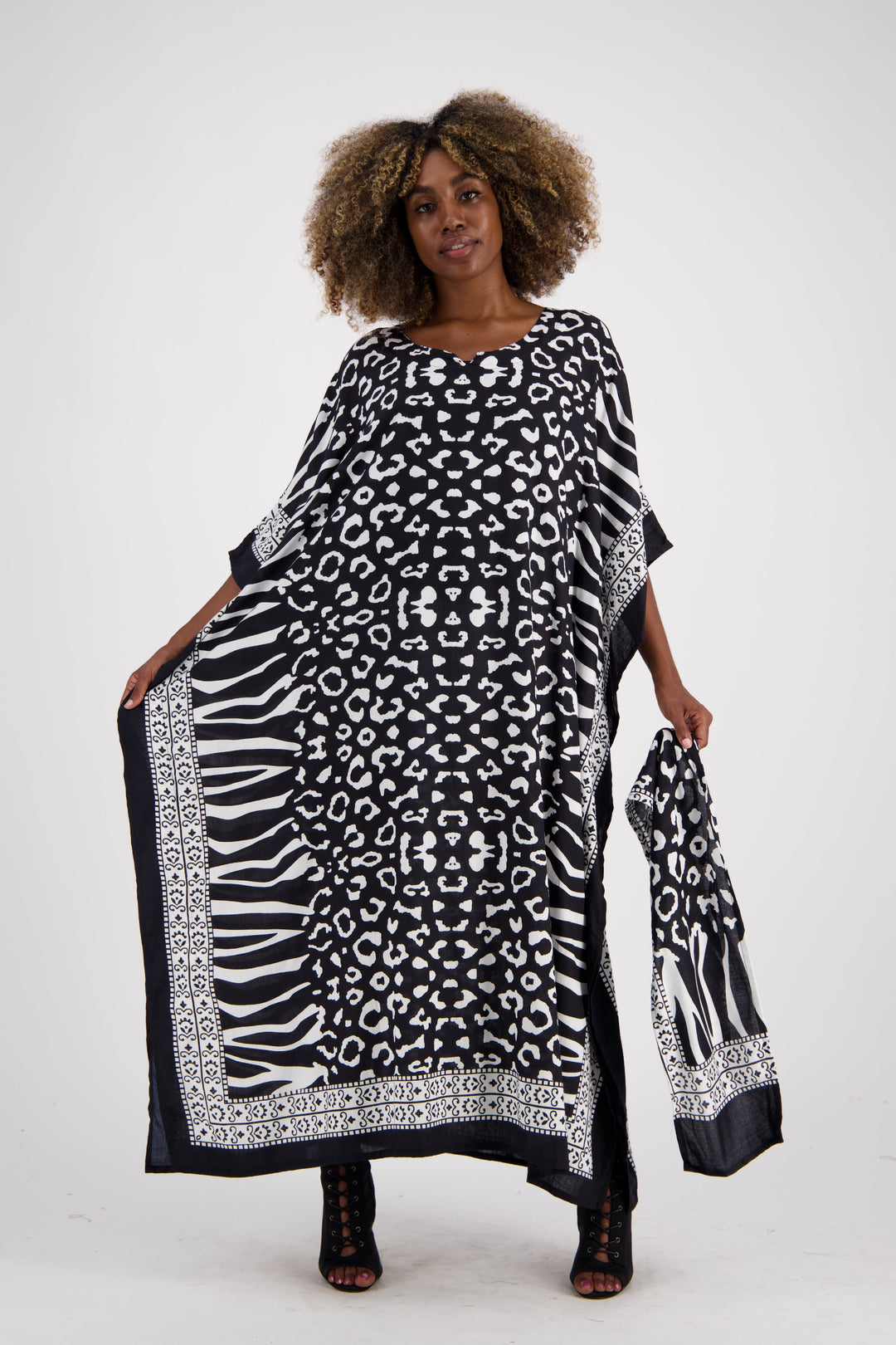 Zebra Print Kaftan KAF-1042