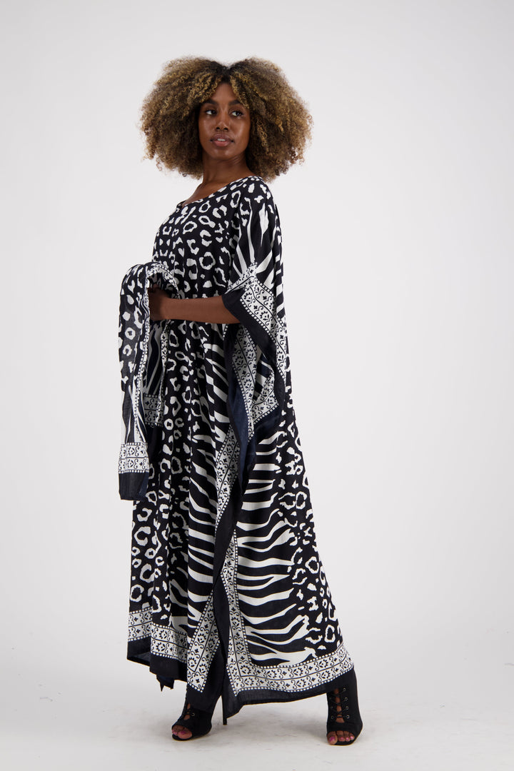 Zebra Print Kaftan KAF-1042