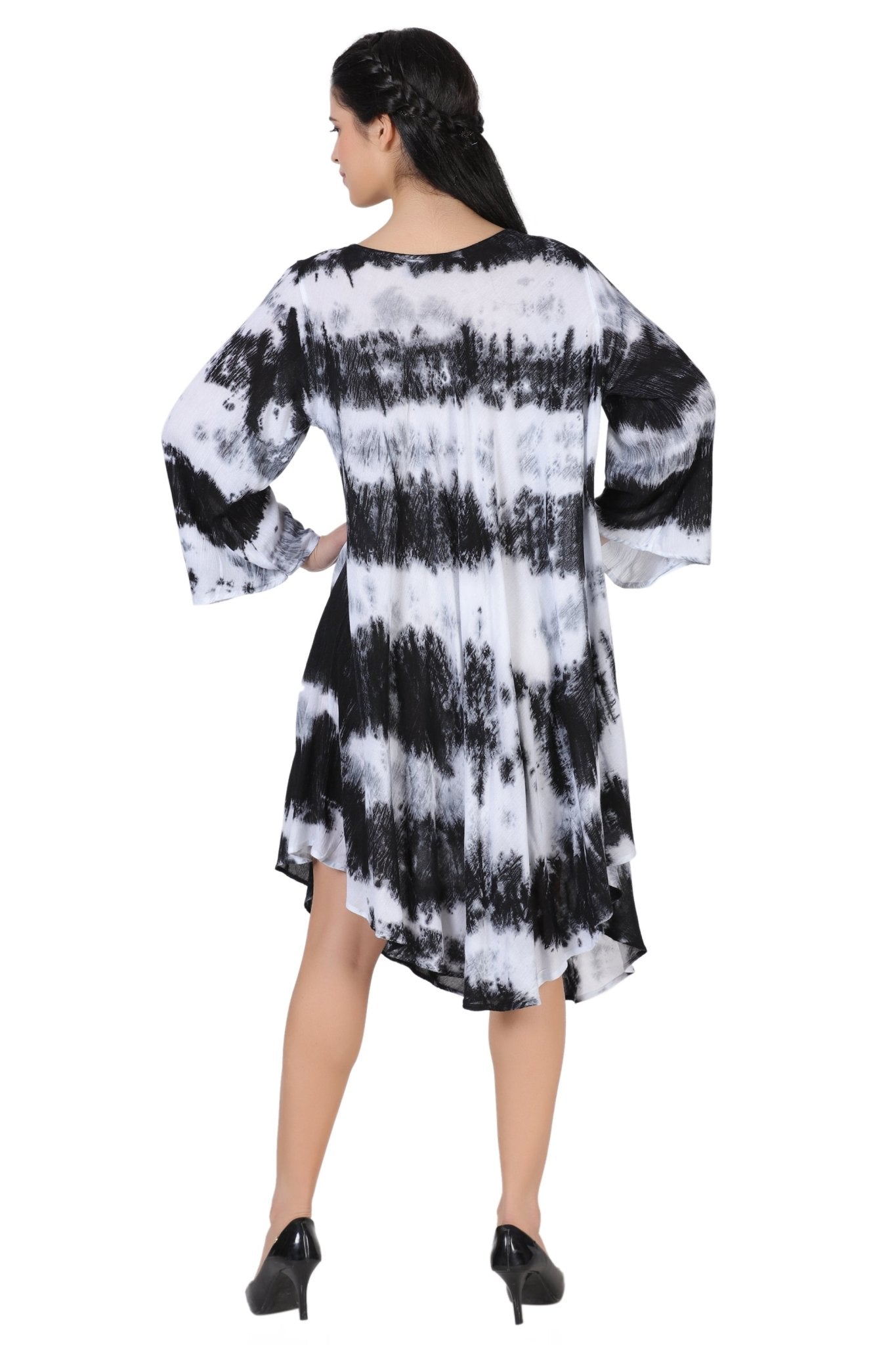 3/4 Sleeve Tie Dye Dress 462198LSLV - Advance Apparels Inc