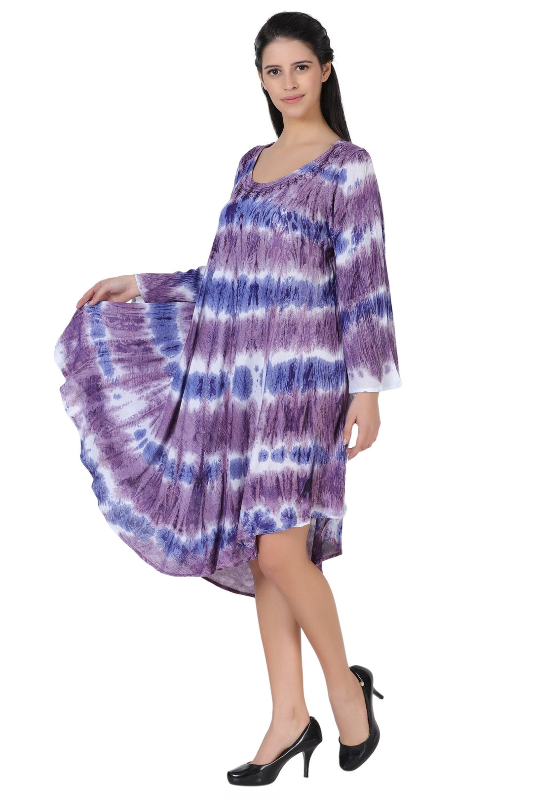 3/4 Sleeve Tie Dye Dress 462198LSLV - Advance Apparels Inc