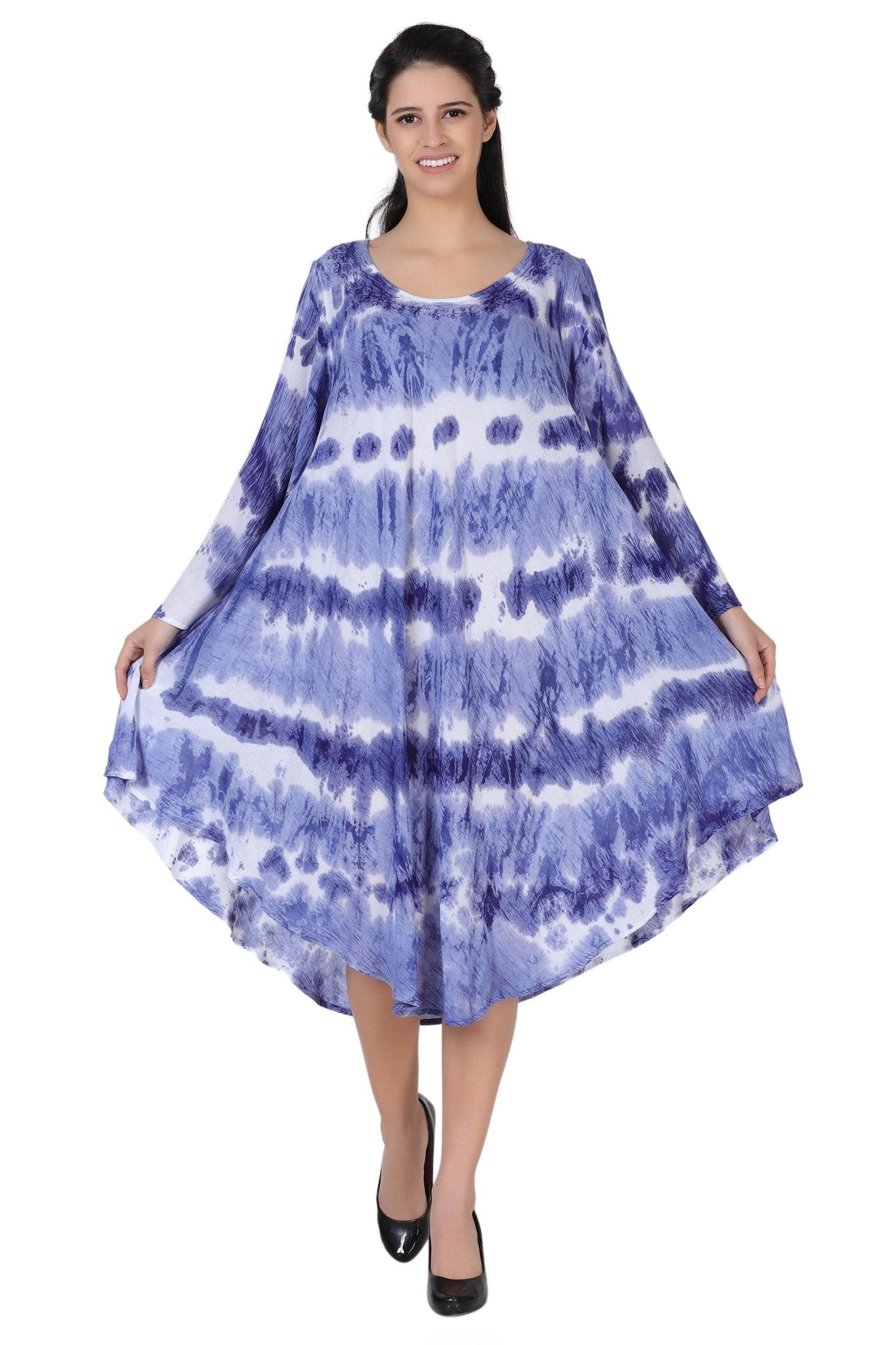 3/4 Sleeve Tie Dye Dress 462198LSLV - Advance Apparels Inc