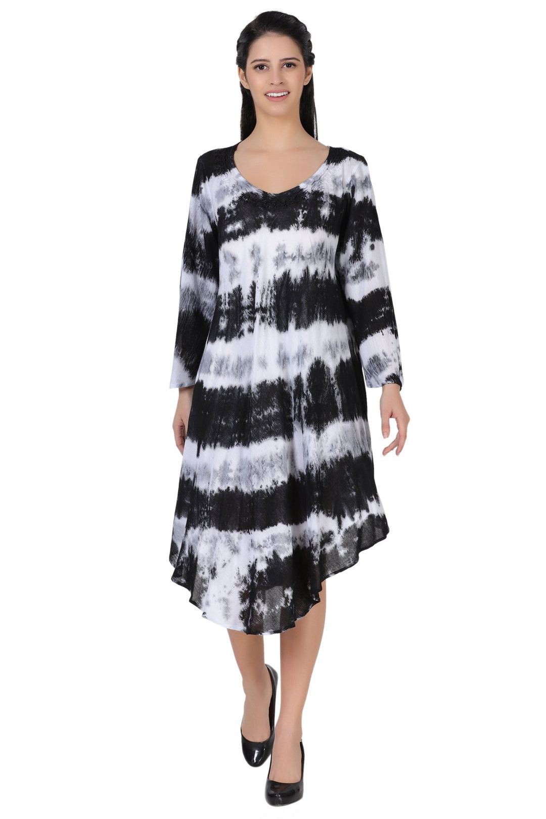 3/4 Sleeve Tie Dye Dress 462198LSLV - Advance Apparels Inc