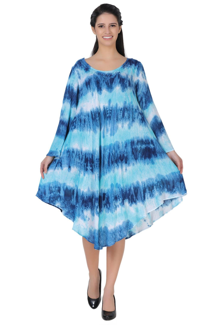 3/4 Sleeve Tie Dye Dress 462198LSLV - Advance Apparels Inc