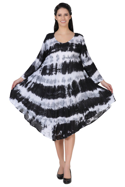 3/4 Sleeve Tie Dye Dress 462198LSLV - Advance Apparels Inc