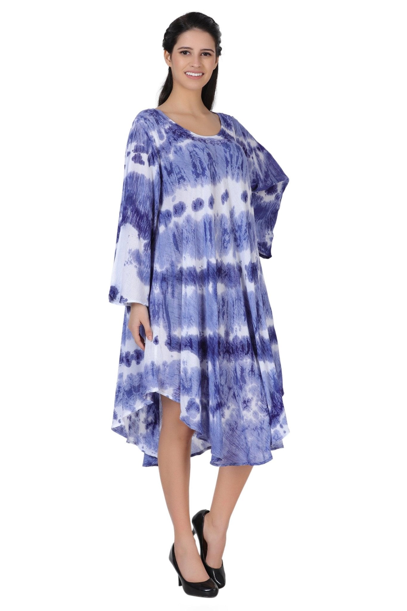 3/4 Sleeve Tie Dye Dress 462198LSLV - Advance Apparels Inc