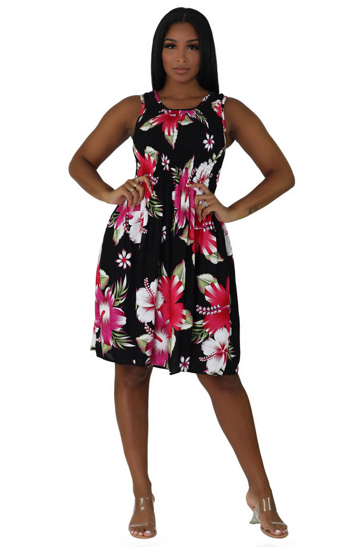 Floral Print Bali Inspired House Dress TH2094