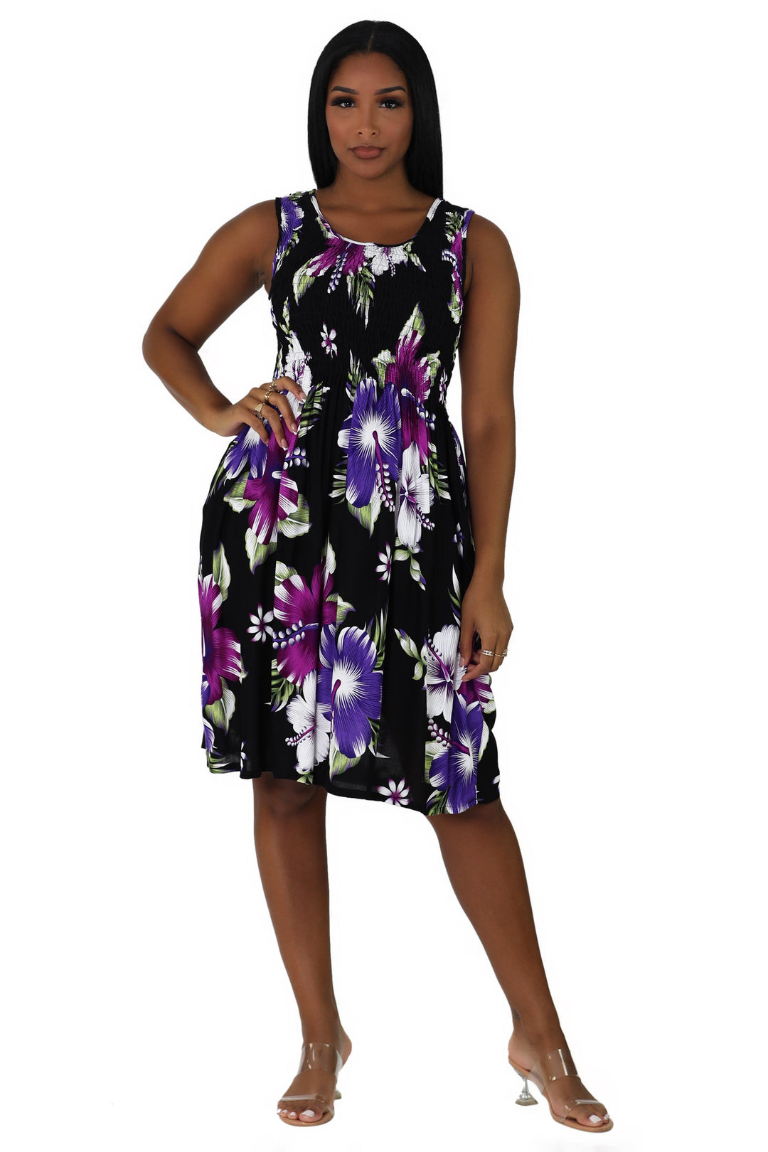 Floral Print Bali Inspired House Dress TH2094