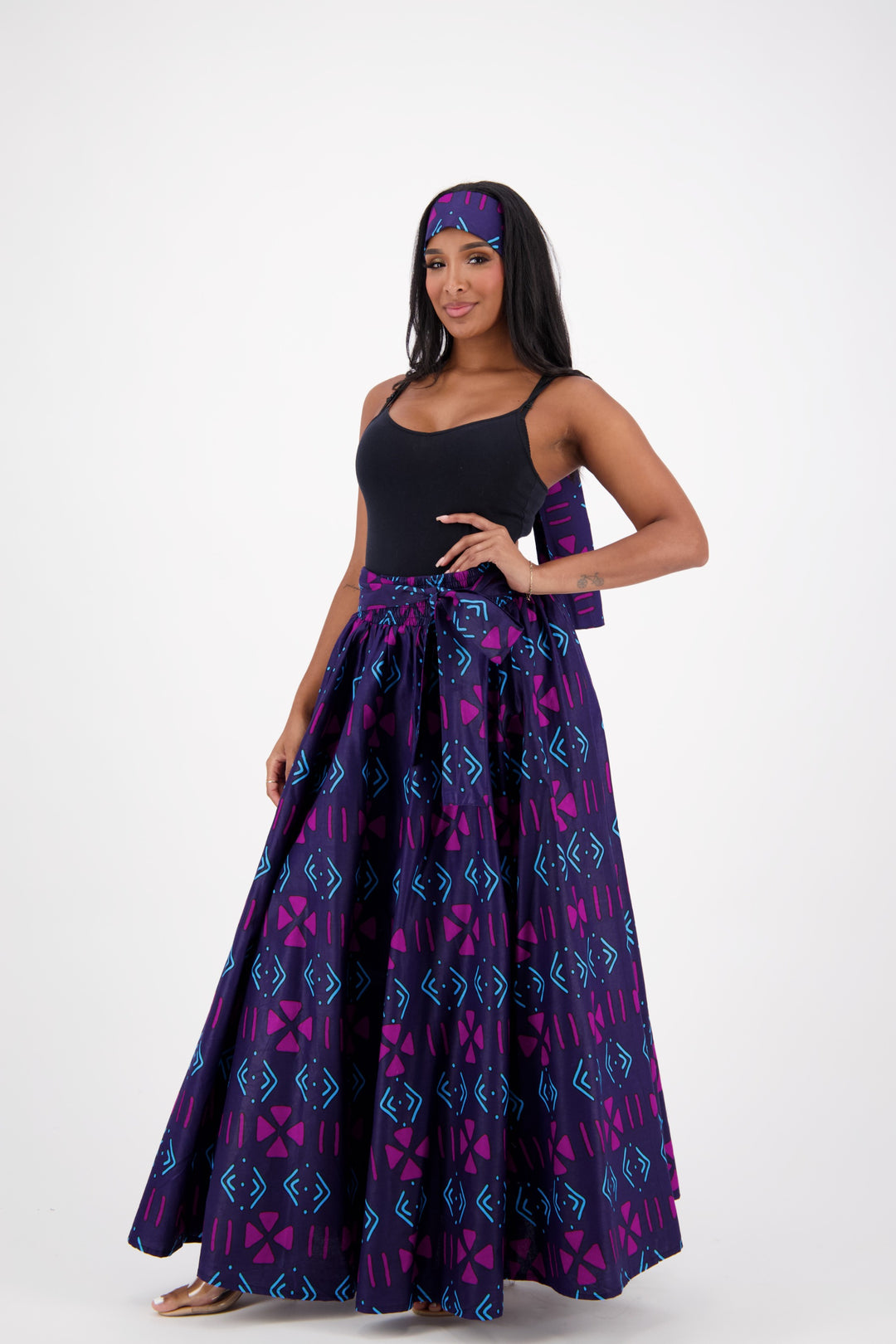 African Print Maxi Skirt 16317-238