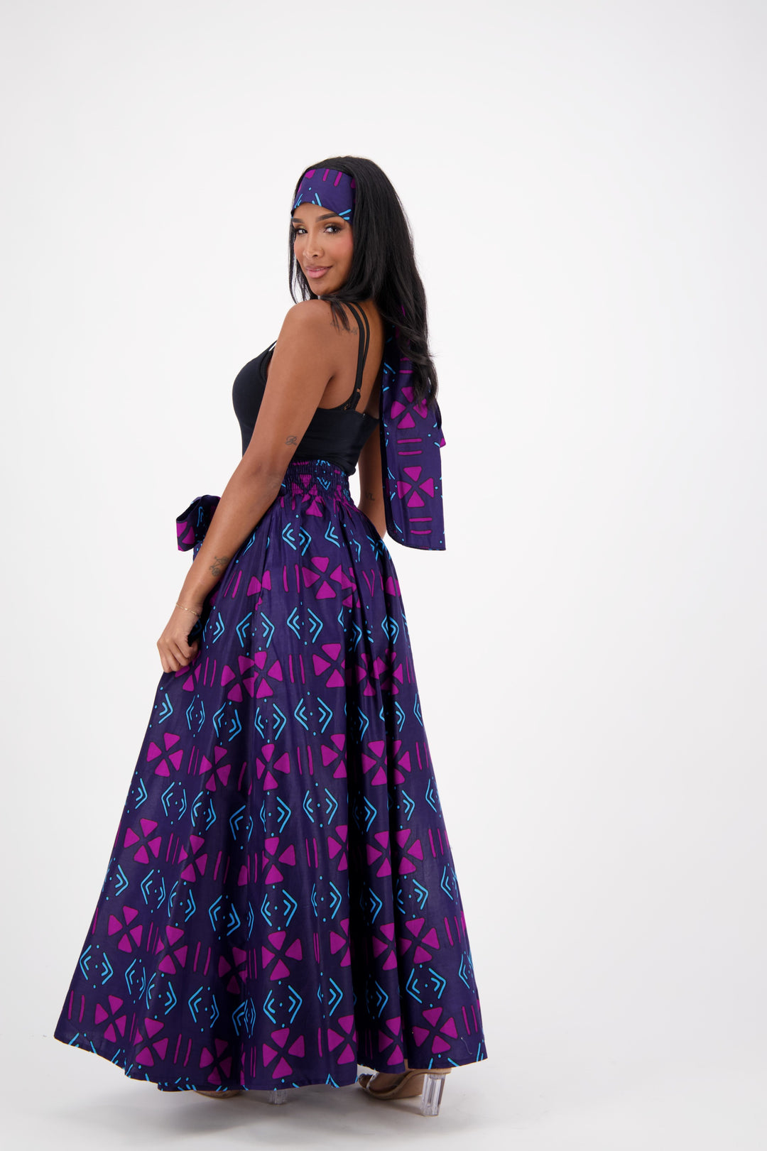 African Print Maxi Skirt 16317-238