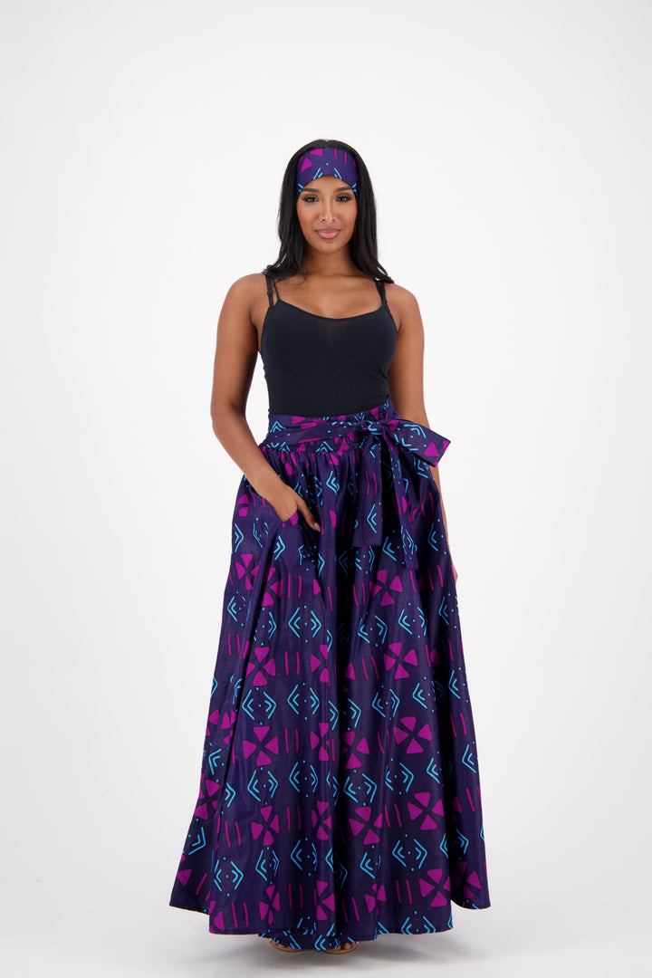 African Print Maxi Skirt 16317-238