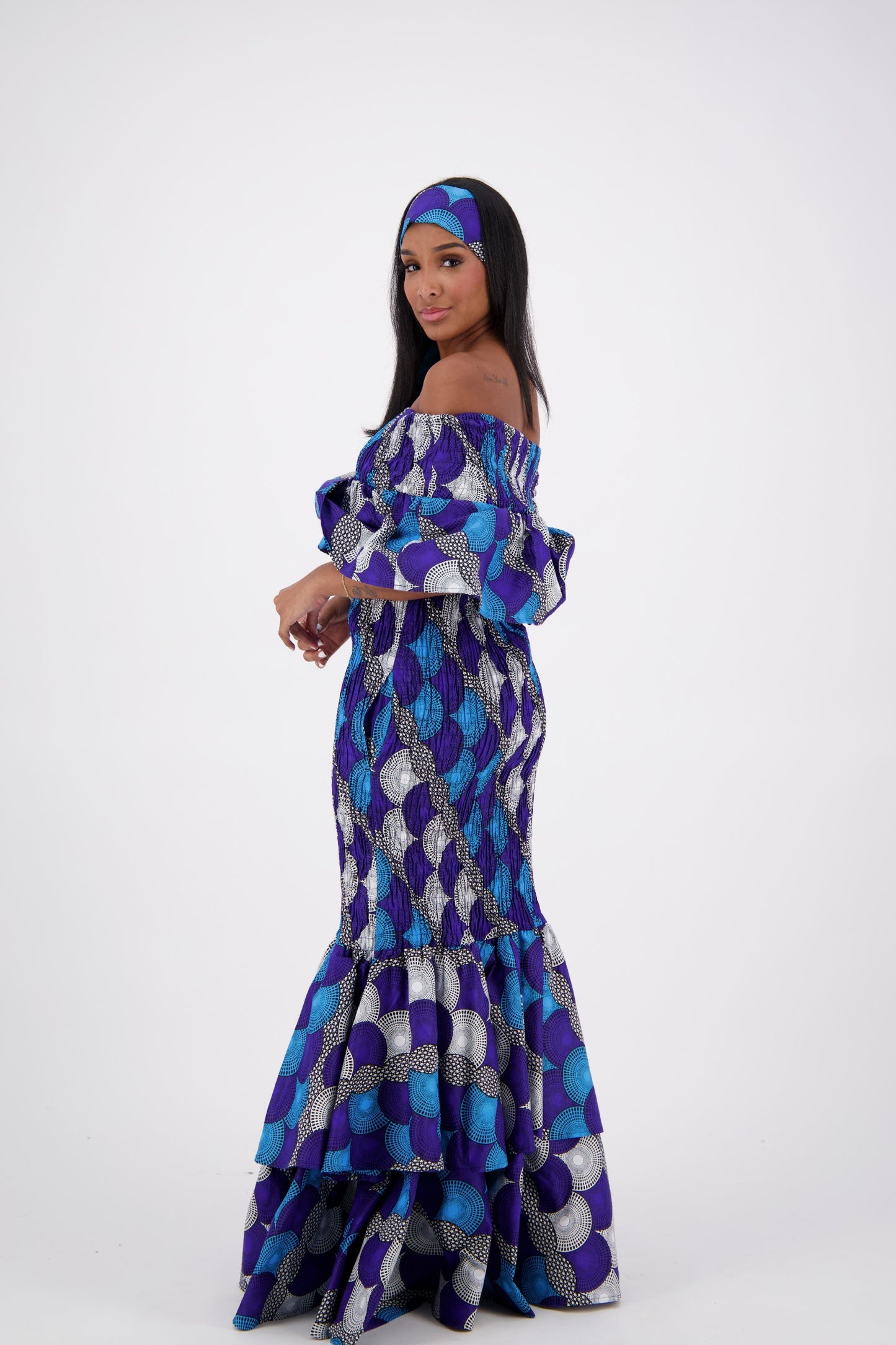 African Print Mermaid Dress AD-2289-239