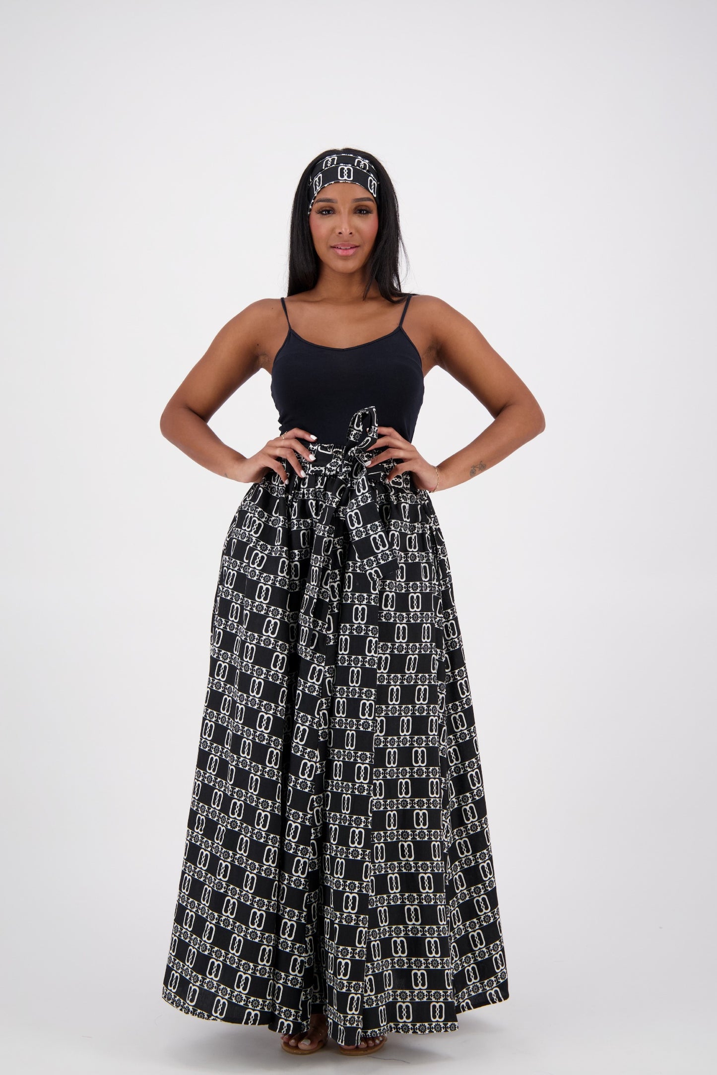 SIlk/Poly Blend Long Maxi Skirt 24317-B076