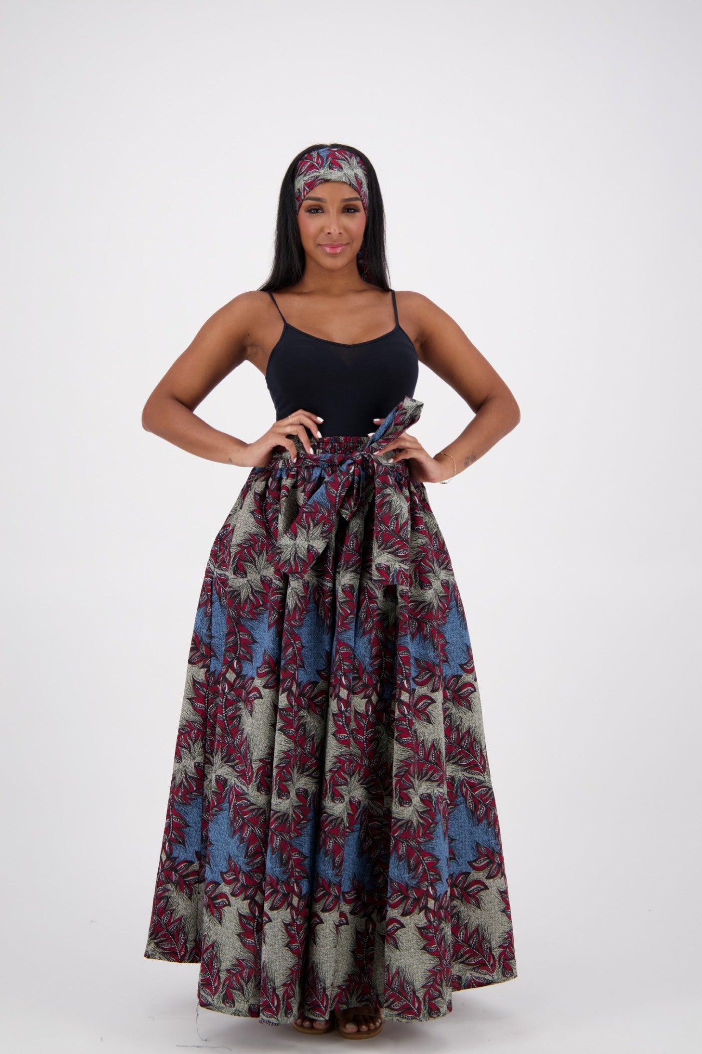 SIlk/Poly Blend Long Maxi Skirt 24317-B064