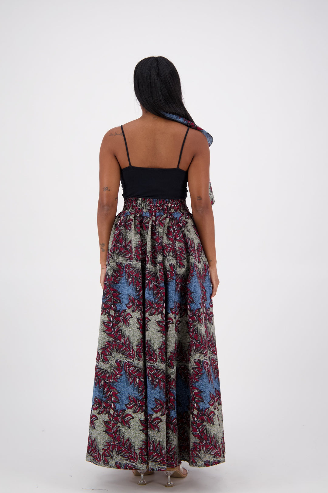 SIlk/Poly Blend Long Maxi Skirt 24317-B064