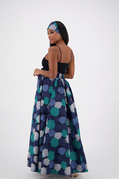 SIlk/Poly Blend Long Maxi Skirt 24317-B061