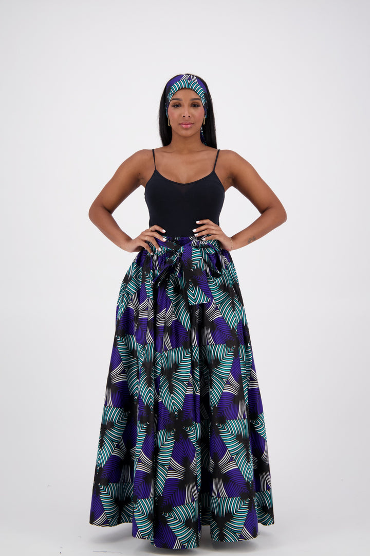 African Print Maxi Skirt 16317-253