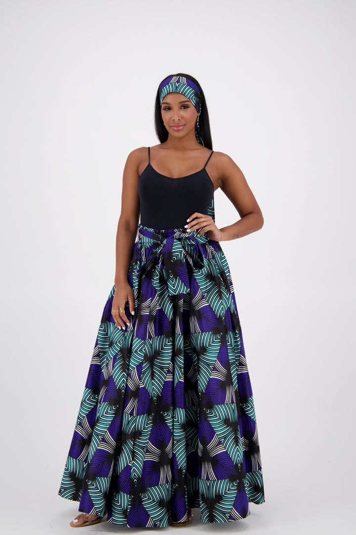 African Print Maxi Skirt 16317-253