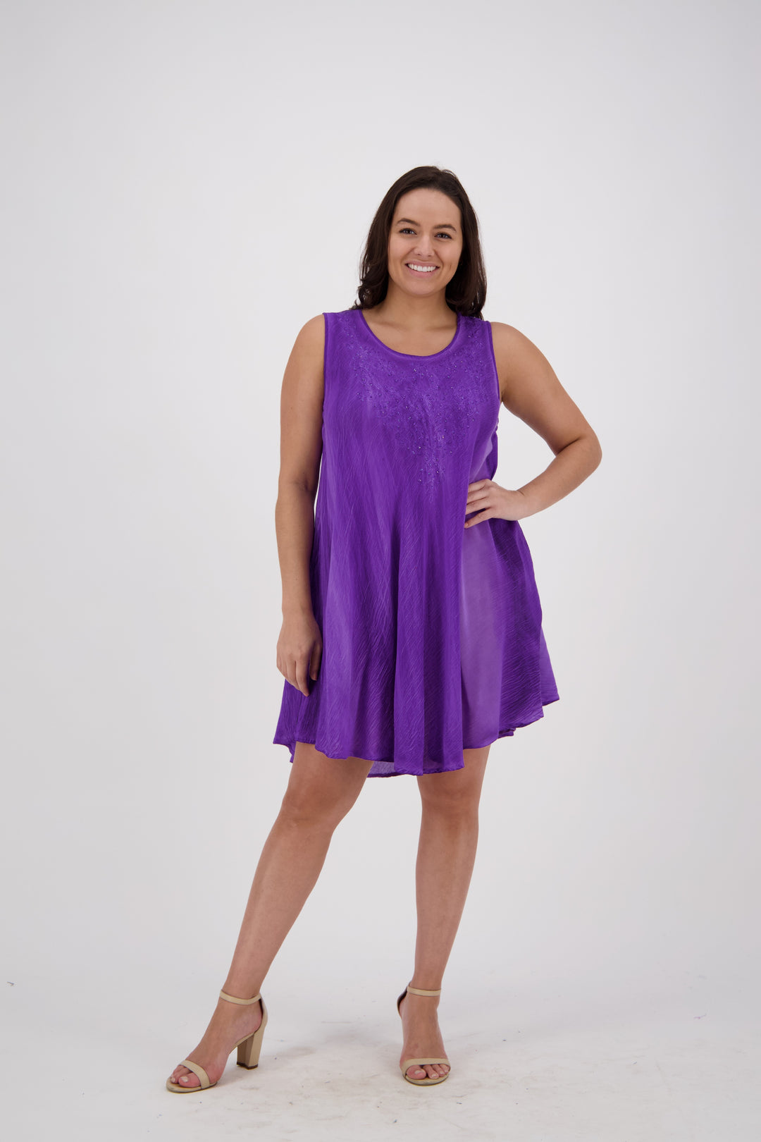 Mineral Wash Beach Dress w/ Pockets 17608