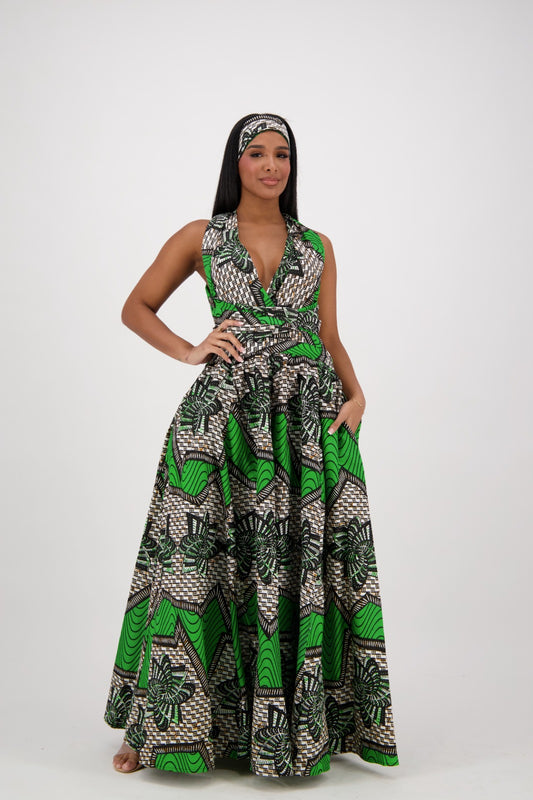 African Print Infinity Dress 16117-255