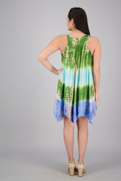 Floral Print Tie-Dye Dress 191478