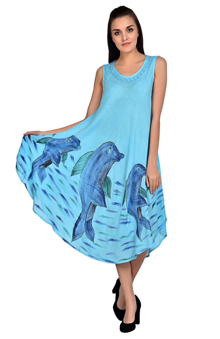 Dolphin Print Resort Dress 20304