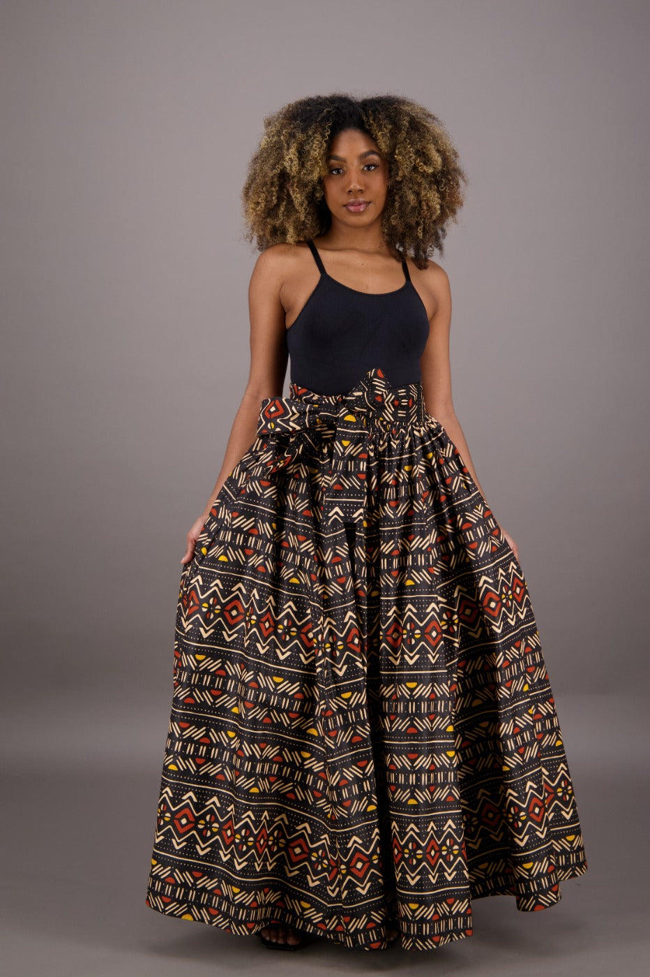 African Print Maxi Skirt 16317-257