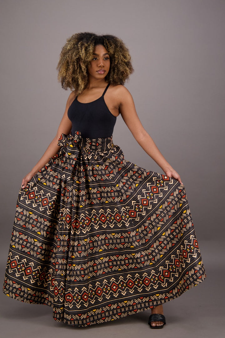 African Print Maxi Skirt 16317-257