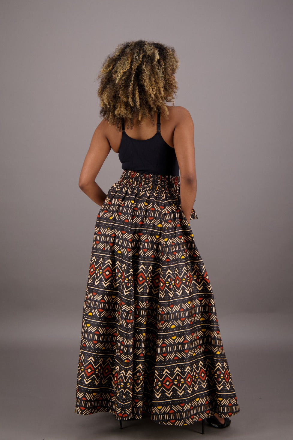 African Print Maxi Skirt 16317-257