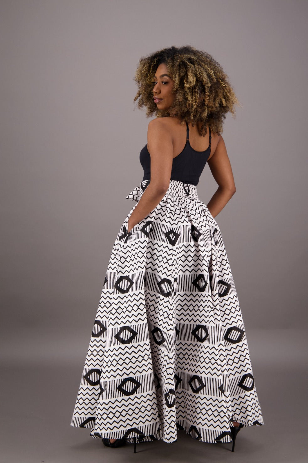 African Print Maxi Skirt 16317-266