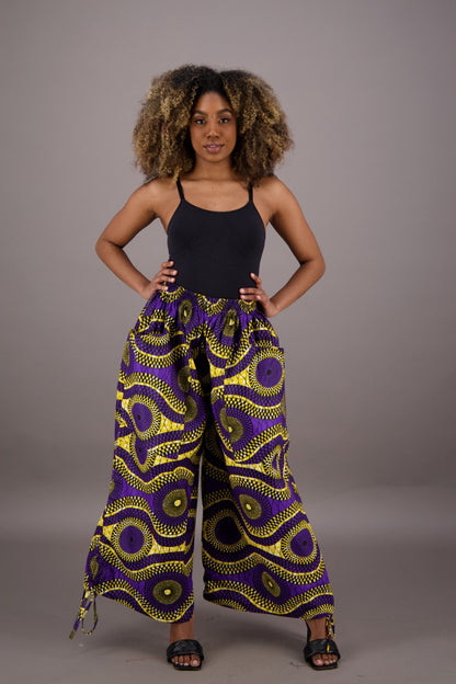 Golden Purple Essence Palazzo Pants P092-256