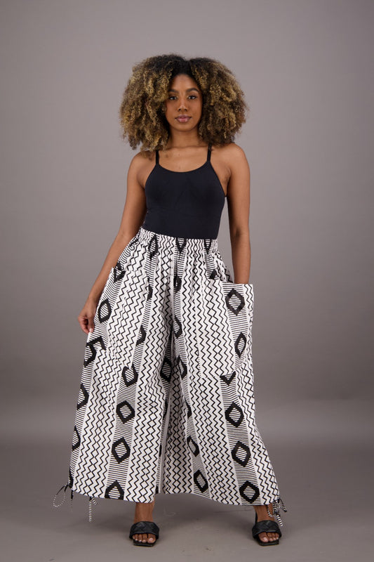 Wide Leg African Print Pants P092-266