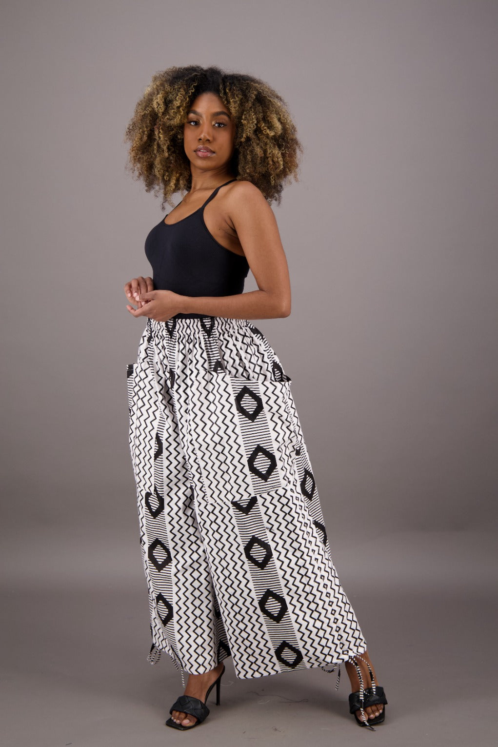 Wide Leg African Print Pants P092-266