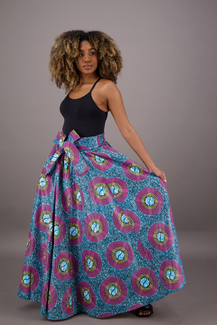 African Print Maxi Skirt 16317-268