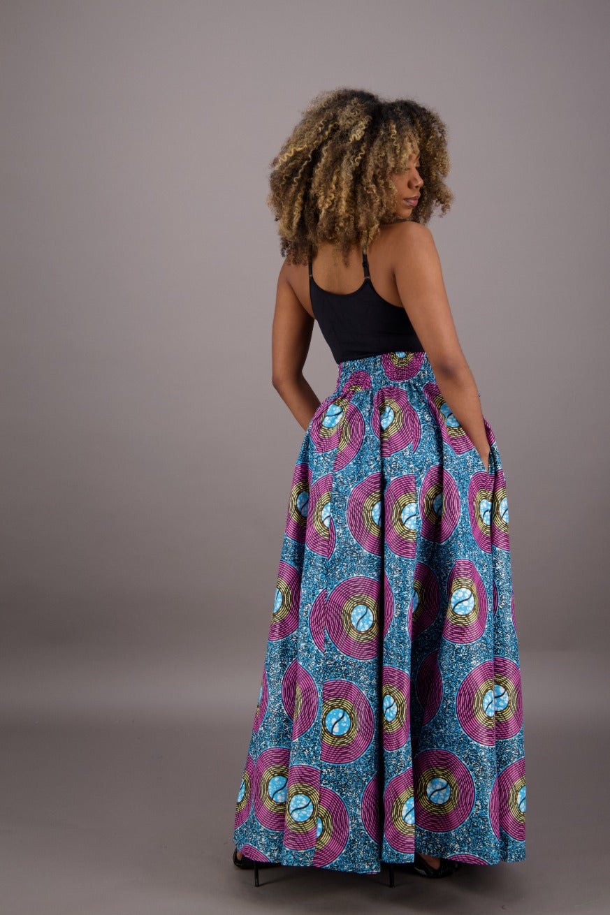 African Print Maxi Skirt 16317-268