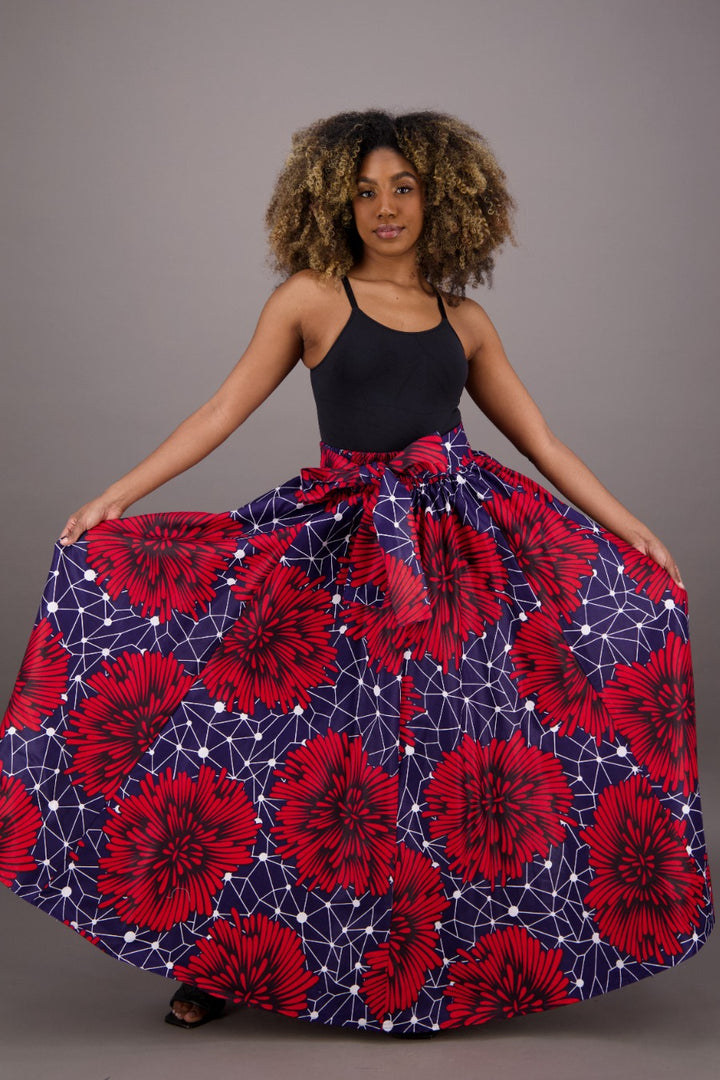 African Print Maxi Skirt 16317-258