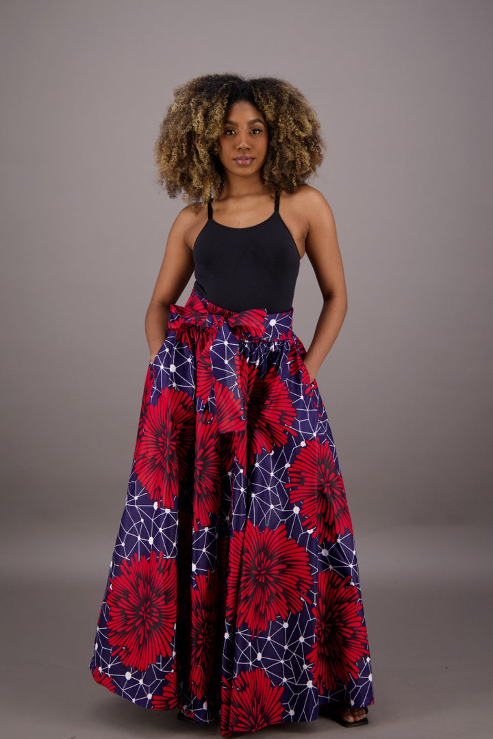 African Print Maxi Skirt 16317-258