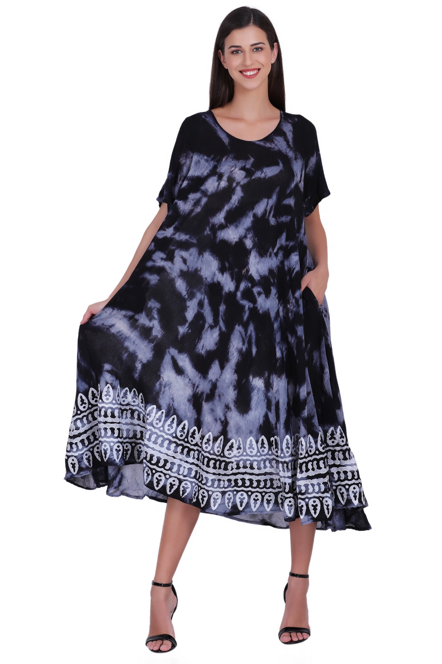 Capri Long Length Tie Dye Dress w/ Sleeves 522102