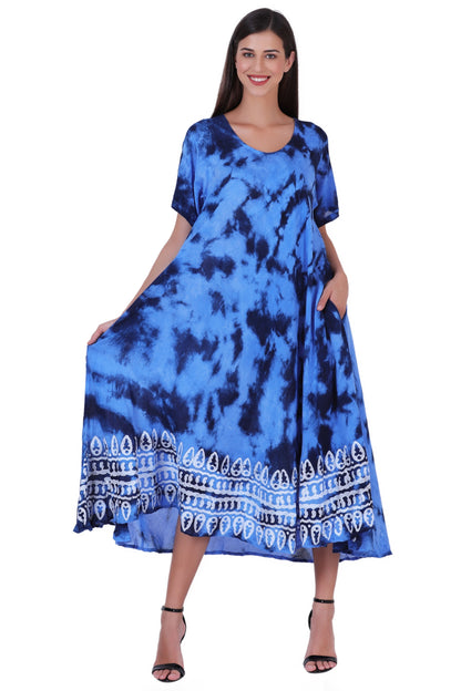 Capri Long Length Tie Dye Dress w/ Sleeves 522102