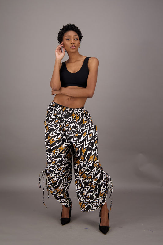 Wide Leg African Print Pants P092-263