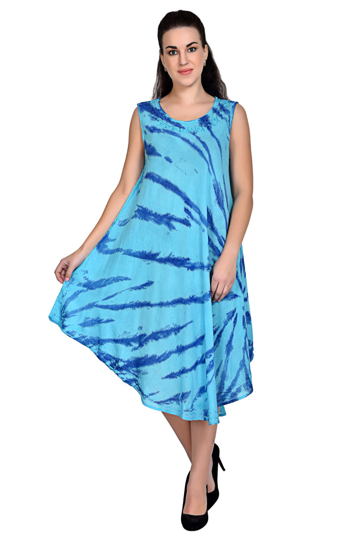 Ebb Tide Sleeveless Tie Dye Umbrella Dress 19305/20305