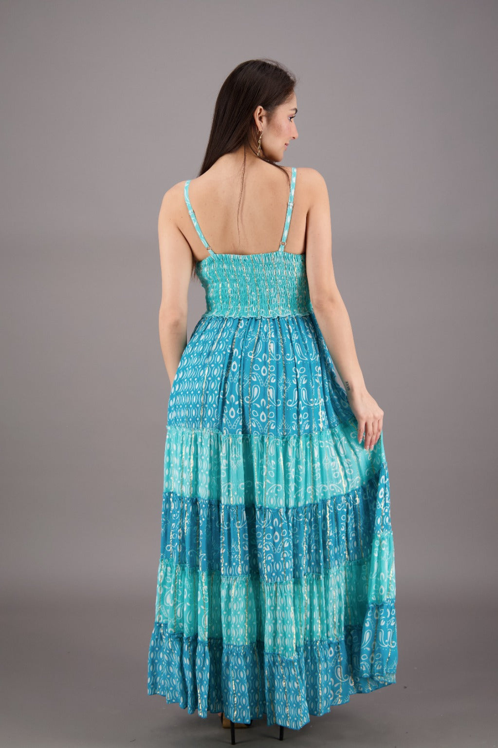 Sequined Boho Maxi Dress 24906