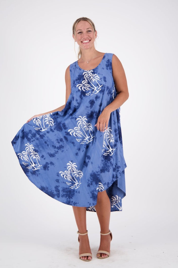 Palm Tree Print Beach Dress 17149