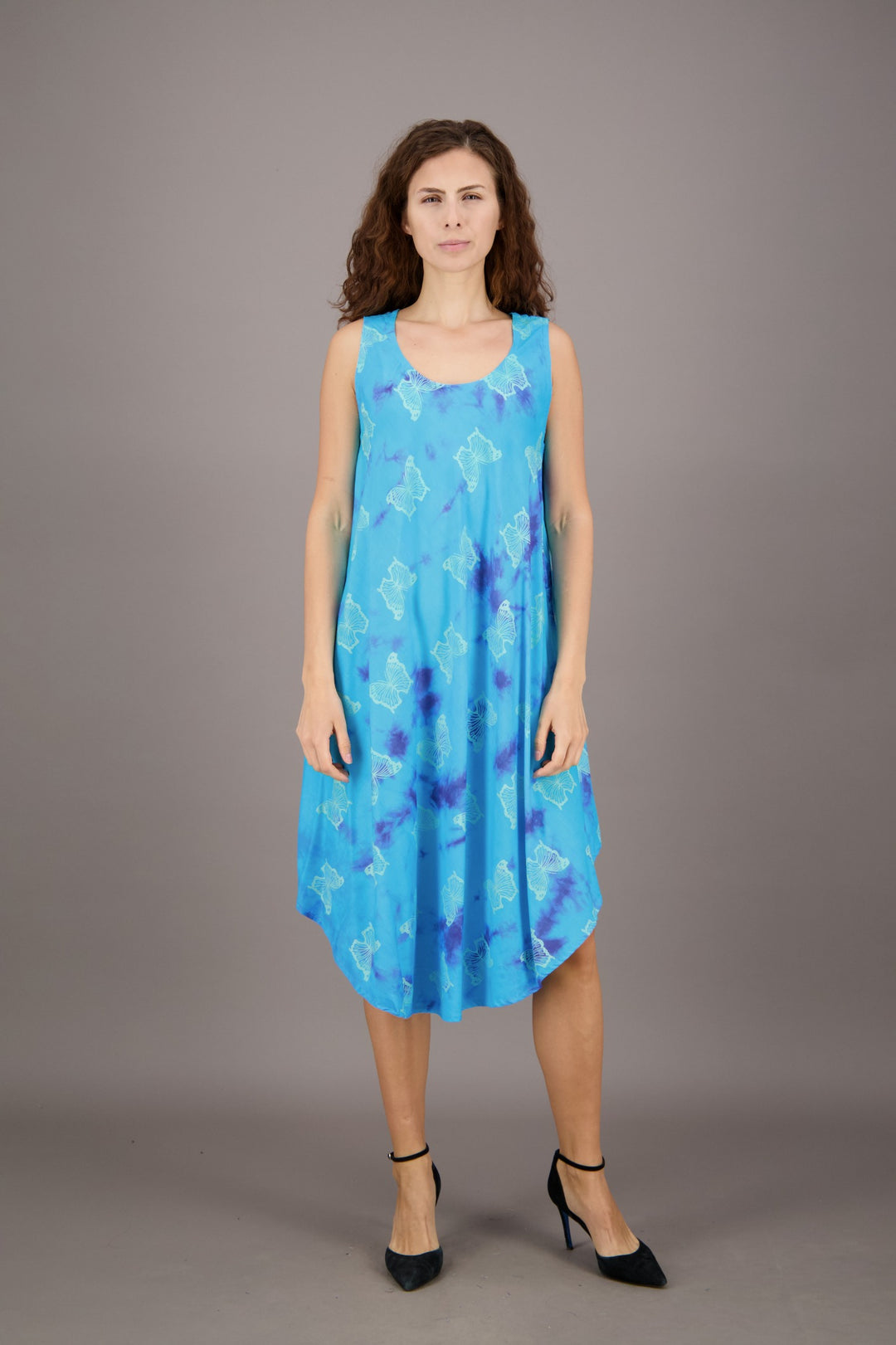 Butterfly Print Tie Dye Resort Dress 17143