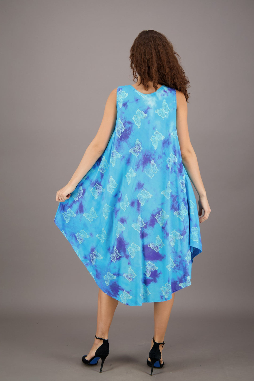 Butterfly Print Tie Dye Resort Dress 17143