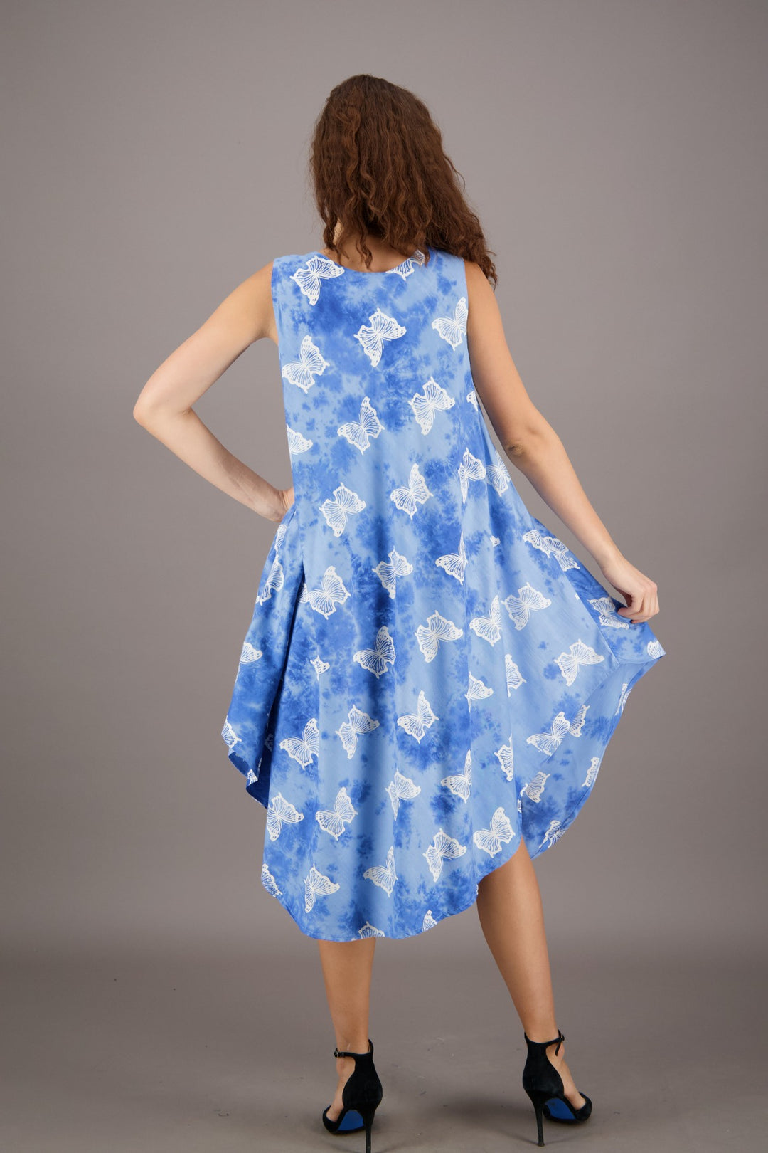 Butterfly Print Tie Dye Resort Dress 17143