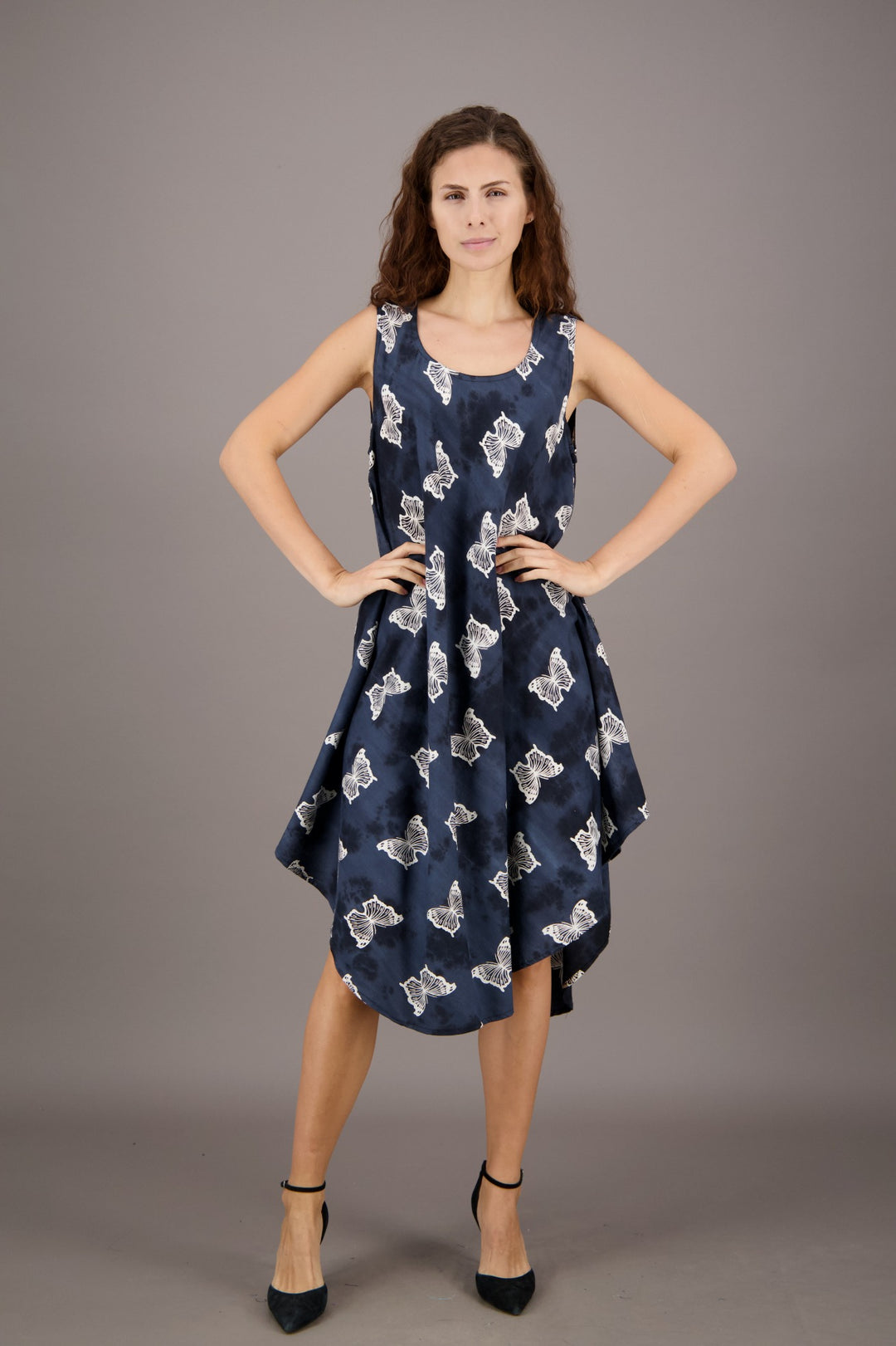 Butterfly Print Tie Dye Resort Dress 17143